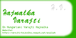 hajnalka varajti business card